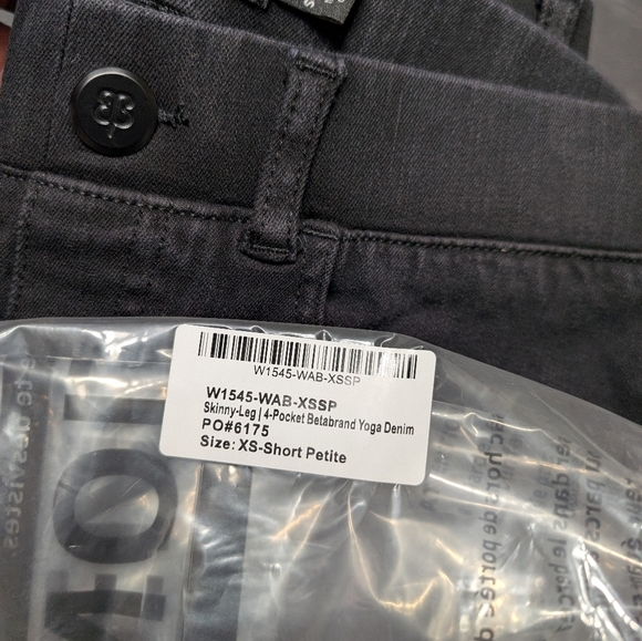 Betabrand Black 4 Pocket Skinny Leg Yoga Denim Jeans XS Short Petite NWOT - Picture 8 of 9